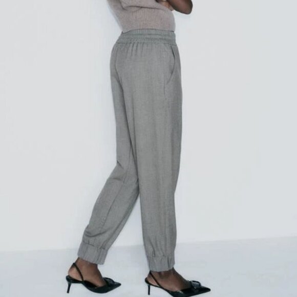 Zara Dressy Smart tailored Cuffed Jogger Trousers (NWT) - Picture 5 of 7